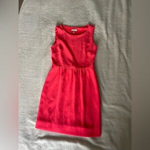 J. Crew Neon Coral Shift Dress